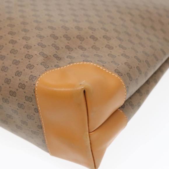 GUCCI Micro GG Canvas Web Sherry Line Tote Bag Beige Gold Auth kk337 - Picture 16 of 16